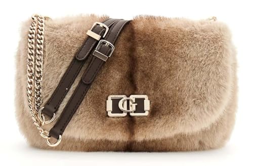Sacoche Guess Mavis transformable en toile bicolore beige
