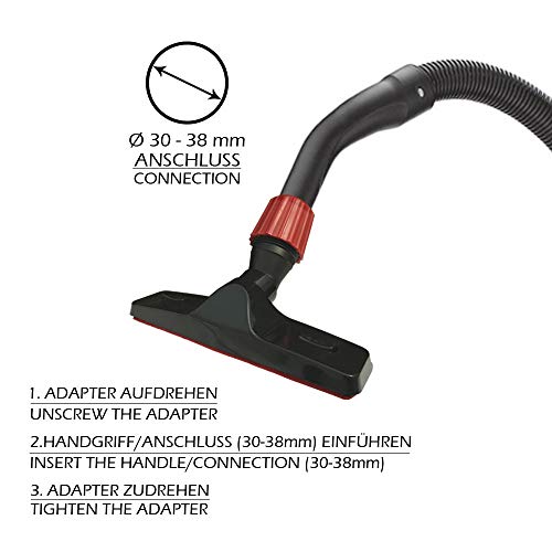 PakTrade Staubsauger Tierhaardüse Für Einhell INOX 1250, 1250/1, Philips HR 6303, HR6303, LG Electronics TB-39, Tchibo TCM 255 397
