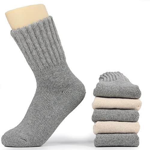 Image of BomKinta Boot Socks for Women Winter Solid Thick Warm Socks Cozy Crew Socks Christmas Gift