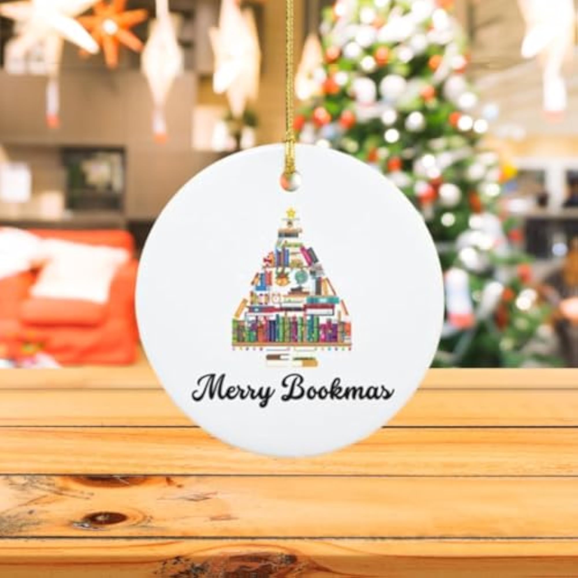 Christmas Tree Decoration Book Lovers Gift for Office Festivals