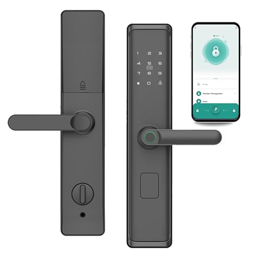 Image of Aziot Elevate WiFi Smart Door Lock - Fingerprint, Passcode, RFID, App & Key Access, WiFi, High-Security Digital Lock for Home, Office, Keyless Entry