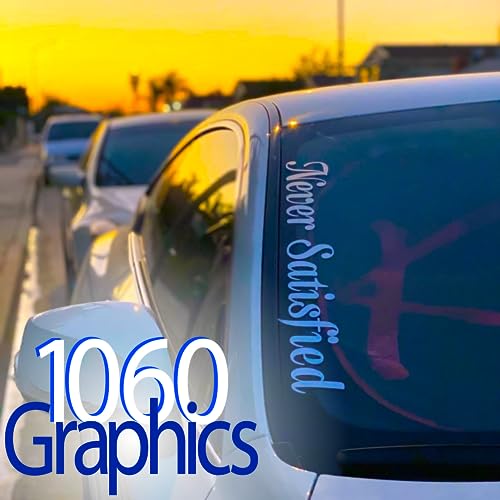 1060 Graphics Custom Text Decal (Personilized Sticker) Car, Truck, Window, Windshield Banner Lettering #TOP2