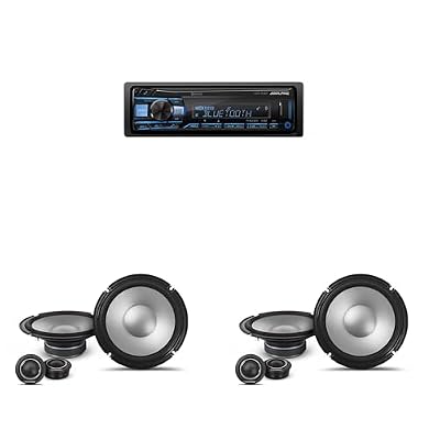 Alpine UTE-83BT Mech-Less Digital Bluetooth Media Receiver with 2 Paisr Alpine S2-S80C Type S 8" Component Speakers