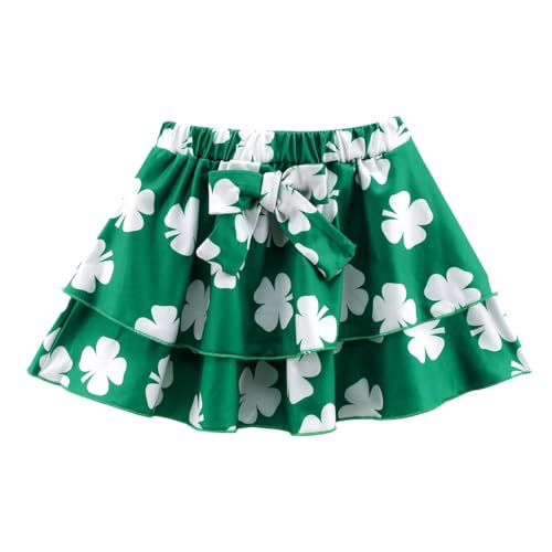 Image of Girls Skirt Set 2 Piece Outfit Toddler Summer Clothes Ruffle Sleeve T-Shirt Bow Knot Tutu Skirt Outfit Set