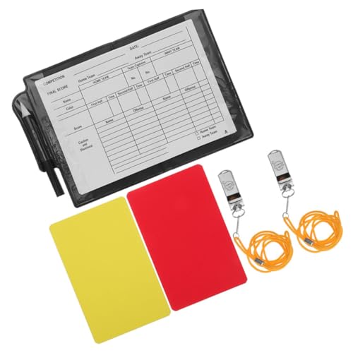 Kit profesional para árbitro con tarjetas y silbato