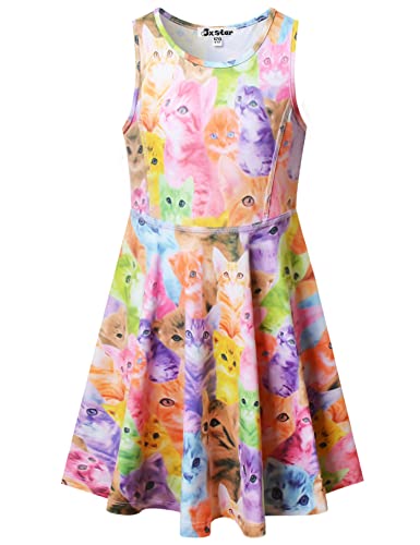 Jxstar Sleeveless Dresses for Girls Summer Swing Casual Clothes for Little Kids