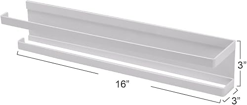 Miniatura 3 de Household Essentials Toallero de papel magnético de metal, color blanco