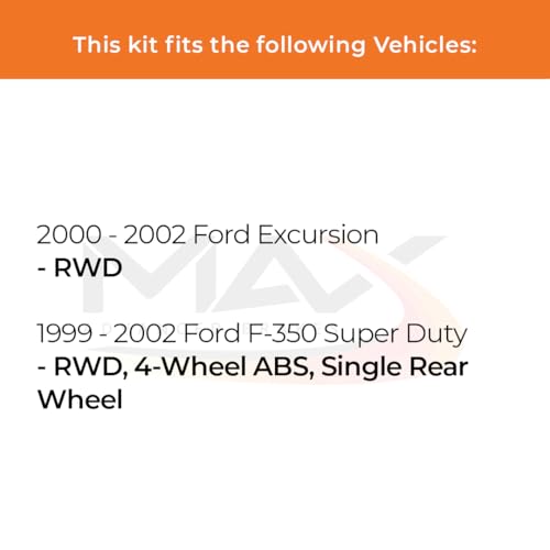 Image of Max Advanced Brakes Front Brake Kit Compatible With 2000 2001 2002 Ford Excl.ursion RWD F350 Super Duty 4-Wheel ABS SRW Replacement Premium OE Disc Brake Rotors and Ceramic Brake Pads