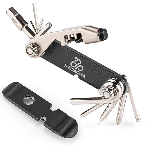 Amazon Kadacha Multifunction Bicycle Tool Set, 15-in-1, Hex Wrenches, Torx, Spoke Wrenches, Chain Tool and More, Compact and Durable (Black) #ad