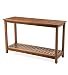 Plow & Hearth 62A40-NT Lancaster Outdoor Furniture Collection Eucalyptus Wood Console Table, Natural