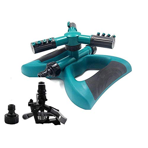 Garden Sprinkler,360° Fully Circle Rotating Water Sprinkler Garden Pipe Hose Irrigation, 2 Sprinkler Head for Gardens & Lawns Irrigation