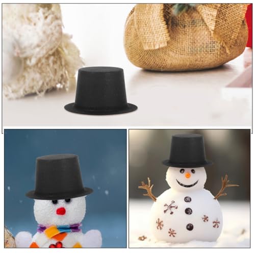 HOODANCOS 50 Mini Chapeaux Noirs en Pvc Floqué, Petits Chapeaux Décoratifs DIY pour Décoration de Maison, pour Fêtes Familiales et Projets Festifs – vue 7