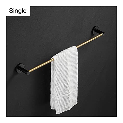 Barre de serviette en laiton CRODY double porte-serviette mural or - 6