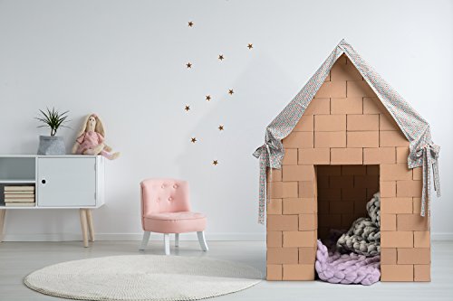 Gigi Bloks Casita Infantil | Kit de Construcción con 203 Bloques de Construcción Grandes para Crear Cabañas para Niños | Kit Construcción Fuerte | Construcciones para Niños Fáciles de Montar