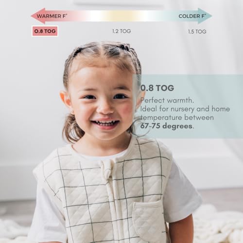 tealbee dreamsuit toddler sleep sack with feet  walker sleep bag with legs rayon made from bamboo summer 08 tog 2-way zipper 12m-2t - checkered