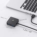 USB 3.0 Le centre, ICZI Ultra Mince 4-Port USB Splitter de données avec 4ft Câble long pour ordinateur portable