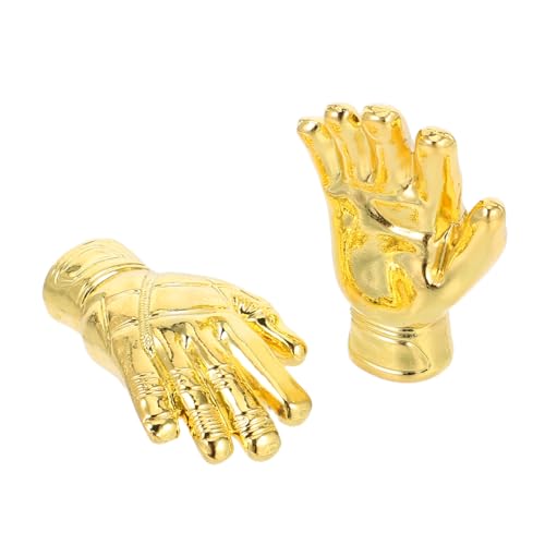 GALPADA Goalkeeper Gloves Trophies Miniature Soccer Award Cups 2pcs Golden Football Champion Trophy Figurines for Sports Party Decorations
