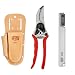 Produktbild Set mit Gartenschere FELCO 11, praktischem Lederetui F 910+ und kompaktem Schleifgerät F 906, ideale Werkzeuge für präzises Schneiden
