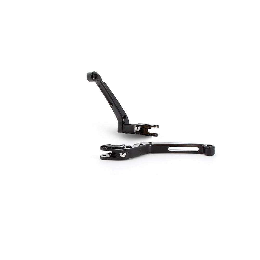 Leviers V-Parts repliables 177mm taillé masse noir commande frein embrayage moto