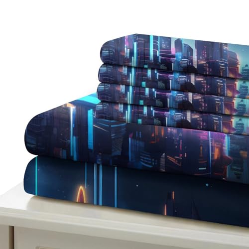 Parure de lit cyberpunk housse couette 135x200 microfibre douce - 7