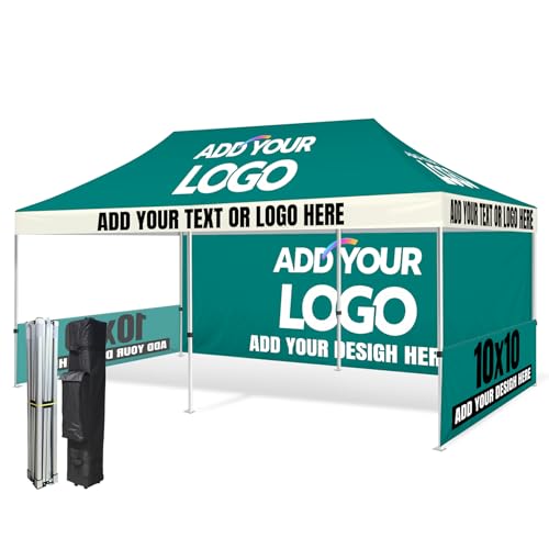 Hillicon Custom Canopy Tent 10x20 with Logo - Personalized...