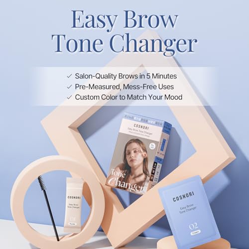 Image of COSNORI Easy Brow Tone Changer - Gentle Lightening Formula for Soft, Natural Look - Brow Bleach Kit, Easy At-Home Application, Quick Results in 2-3 Minutes, 5 Applications