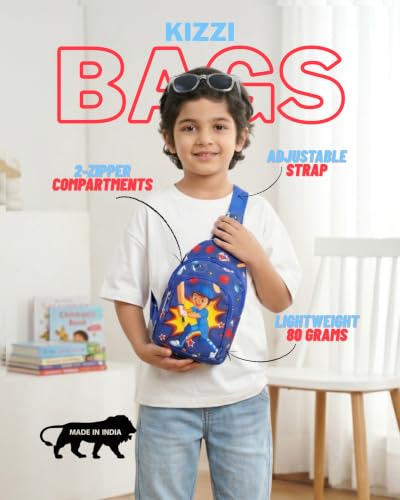 Image of Kizzi Print Colourful Cross body Bags for Boys and Girls Kids School, Picnic, Return Gifts