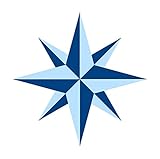 Aufkleber Pool * Sticker Swimmingpool * Poolaufkleber * Unterwasser * Windrose 60 cm * 2