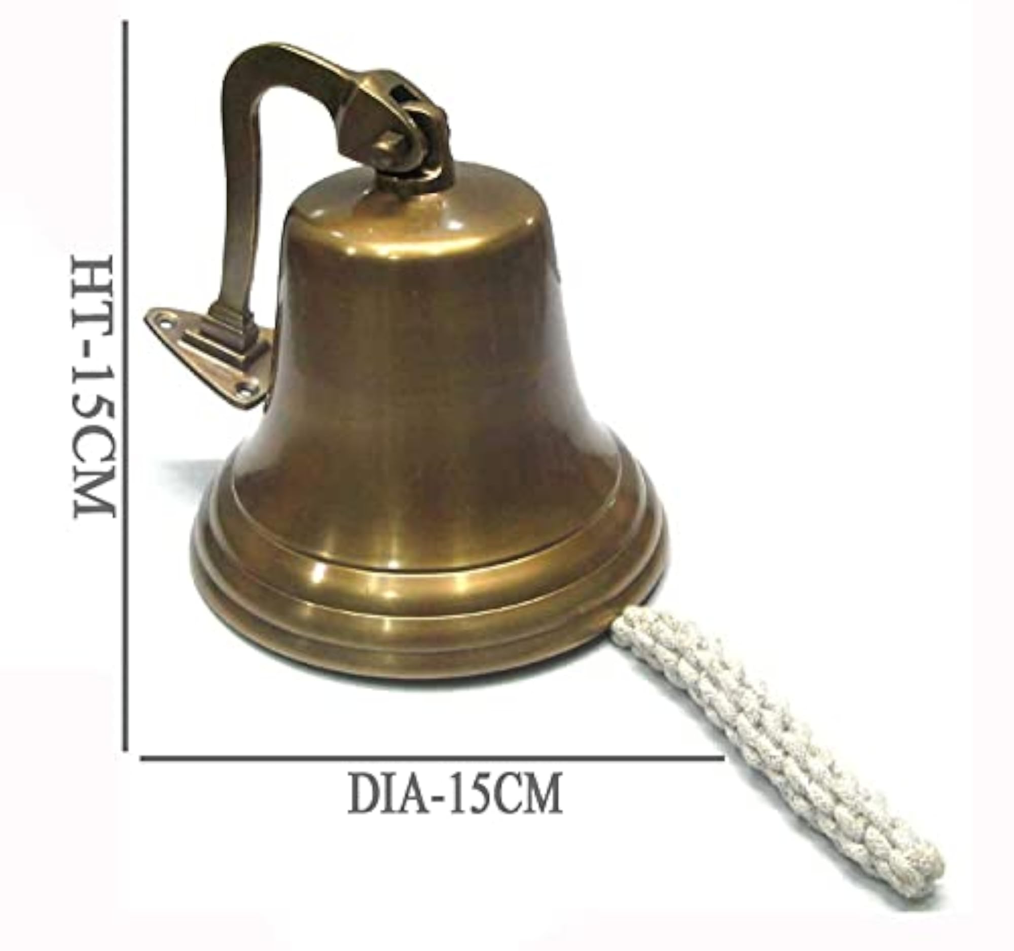 Nautical Antique Brass Wall Hanging Bell