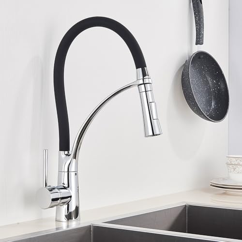 Mitigeur eau chaude eau froide à douchette extractible pour évier de cuisine moderne