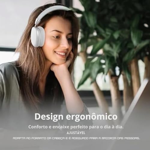 Fone de Ouvido Headphone Air Sem Fio Bluetooth Headset Confortavel Over-ear Max (Branco)
