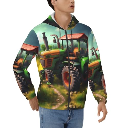 Sweat à capuche tracteur pour homme vêtement automne chaud casual