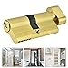 65mm Cylinder Lock, Copper Single Open Anti-Theft Door Lock Cylinder Security Copper Lock Interior Bedroom Living Room, Door Lock Cylinder and Suitable for Wooden Doors, Aluminum Doors