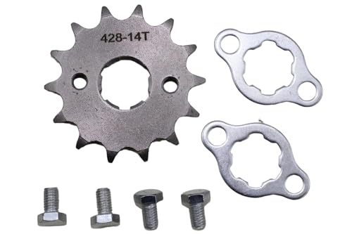 Trkimal Pignon avant de moto pour 50 cc 70 cc 90 cc 110 cc 125 cc 140 cc 160 cc Dirt Pit Bike Mini Bike, TaoTao, Roketa, Coolster, Sunl, Lifan, Loncin, ATV, Quad, 4 roues, cyclomoteur (428-14T, 17 mm) Trkimal Pignon avant de moto pour 50 cc 70 cc 90 cc 110 cc 125 cc 140 cc 160 cc Dirt Pit Bike Mini Bike, TaoTao, Roketa, Coolster, Sunl, Lifan, Loncin, ATV, Quad, 4 roues, cyclomoteur (428-14T, 17 mm)