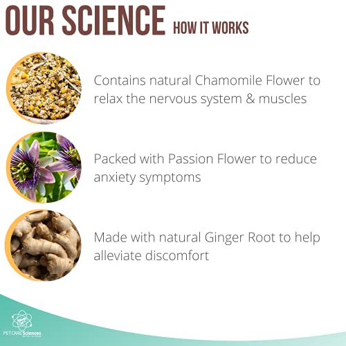 Pet Care Sciences Approx 100 X Calming Chews For Dogs Or To Calm Puppy - Natural Dog Anxiety Relief - Anti Car Motion Sickness For Dog Calming Treats - Made In The Usa #TOP3