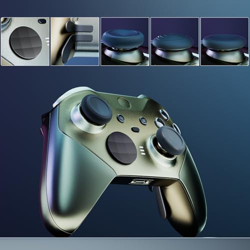 Image of 14-in-1 Controller Accessories Kit Compatible with Xbox Elite Series 2, 6 Premium Metal Thumbsticks, Swap Joysticks, 4 Interchangeable Paddles, 2 D-Pads, 1 Tool & 1 Storage Bag (Matte Black)