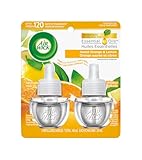 Air Wick plug in Scented Oil 2 Refills, Sweet Orange & Lemon, (2x0.67oz), Essential Oils, Air Freshener