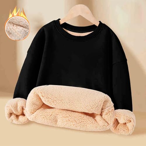 Girls Fleece Lined Sweatshirts Fall Winter Pullover Tops Comfy Warm Long Sleeve Crewneck Outfits for Big Kids Teen2