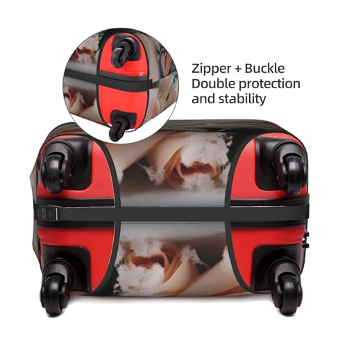 Flower And Butterfly Printed Luggage Cover Elastic, Washable, Universal Fit 18-32 Inch Travel Suitcase Cover Easy To Identify4