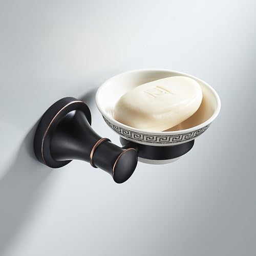 Image of Black Bathroom Soap Dish Holder Wall Mounted Bathroom Hardware Accessories,Oil Rubble Bronze