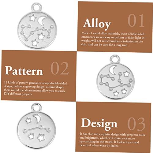 Collar de horóscopo con 12 constelaciones de oro