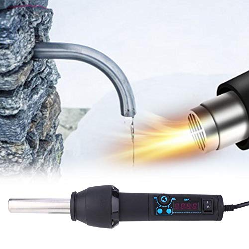 Pistola Ad Aria Calda, Kit di Pistola di Calore Portatile Digitale Strumenti di Saldatura a Pistola di Calore Elettronici Regolabili a Mano Per Hardware(EU)