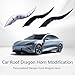 2025 New Car Roof Dragon Horn Modification, Creative Dragon Horns for Car, Universal Auto Roof Decoration for Suv Sedan Hatchback, No-Drill Install (Carbon fiber)