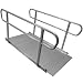 6' Aluminum Wheelchair Entry Ramp & Handrails Solid Surface Scooter Mobility Access