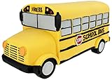 Multipet Latex School Bus Squeaking Dog Toy, 7 Inches