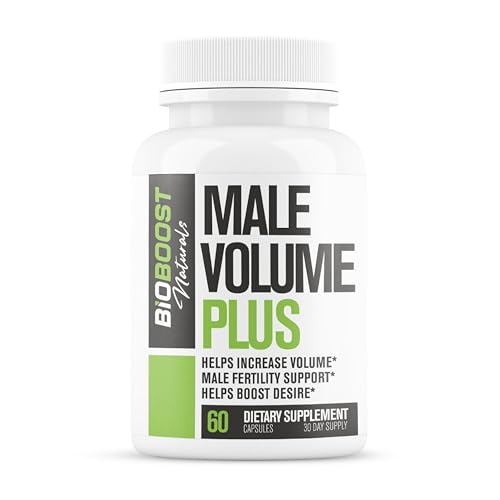 Image of Male Semen Volume Booster Plus - Pills for Men Fast Acting Blood Flow for Male Size Enlargement + Load Size - 9 Ingredients for Girth | 3rd Party Tested Supplement - 60 Capsules