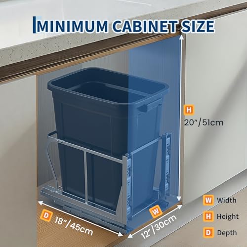 Caneca de basura extraíble para gabinete 40QT miniatura 4