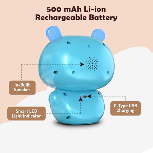 Image of Storybot | Robot Toy for Babies, Toddlers & Kids | USB Rechargeable Type-C & In-built Music | Popular Bedtime Stories, Rhymes & Songs | Best Gift for Boys & Girls 6+ Months (Sky Blue)