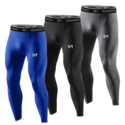 MEETYOO Legging Homme, Sport Pantalons et Compression Collant Cool Dry Fitness Musculation Respirant Base Layer pour Running Jogging Cyclisme Course