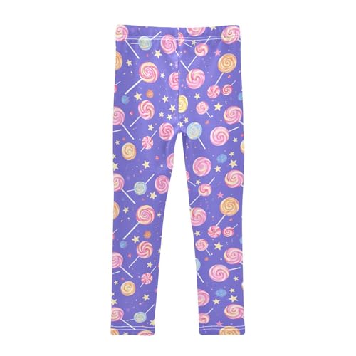 Lollipops Girls' Leggings Toddler Doodles Stars Kids Yoga Pants Dance Active Tights 4T2